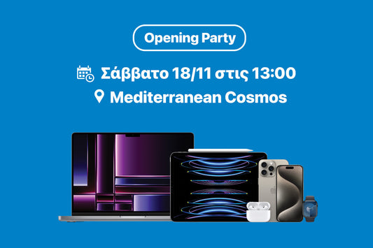 Η iStorm επιστρέφει με Apple Premium Partner Store, στο εμπορικό κέντρο Mediterranean Cosmos! Ραντεβού Σάββατο 18/11 στις 13:00!