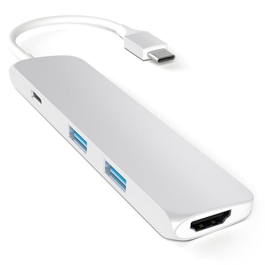 Satechi Slim Aluminum Type-C Multi-Port Adapter - Silver