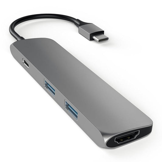 Satechi Slim Aluminum Type-C Multi-Port Adapter - Space Gray