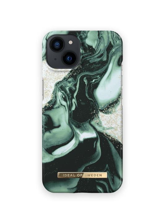 iDeal of Sweden Fashion Case iPhone 14 - Golden Olive Marble
