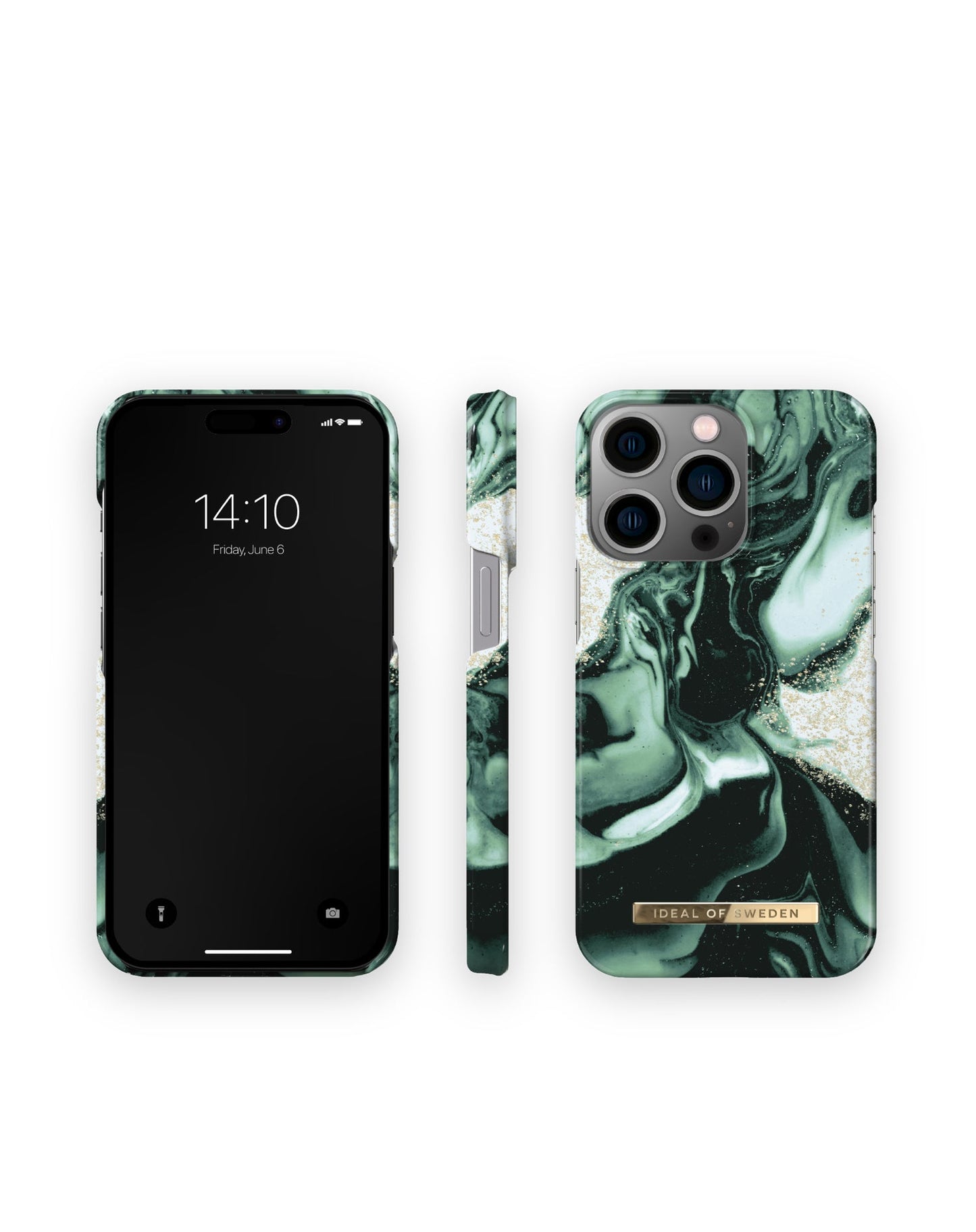 iDeal of Sweden Fashion Case iPhone 14 Pro Max - Golden Olive Marble