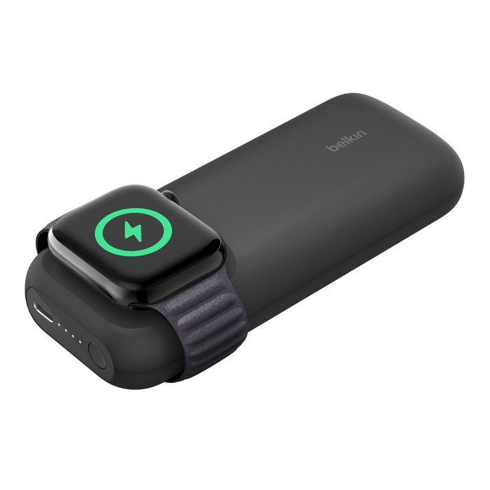 Belkin Power Bank 10K with Apple Watch Fast Charger - Black