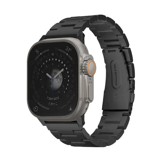 Uniq Osta Magnetic Steel Adjustable Band for Apple Watch 49-44mm - Midnight Black