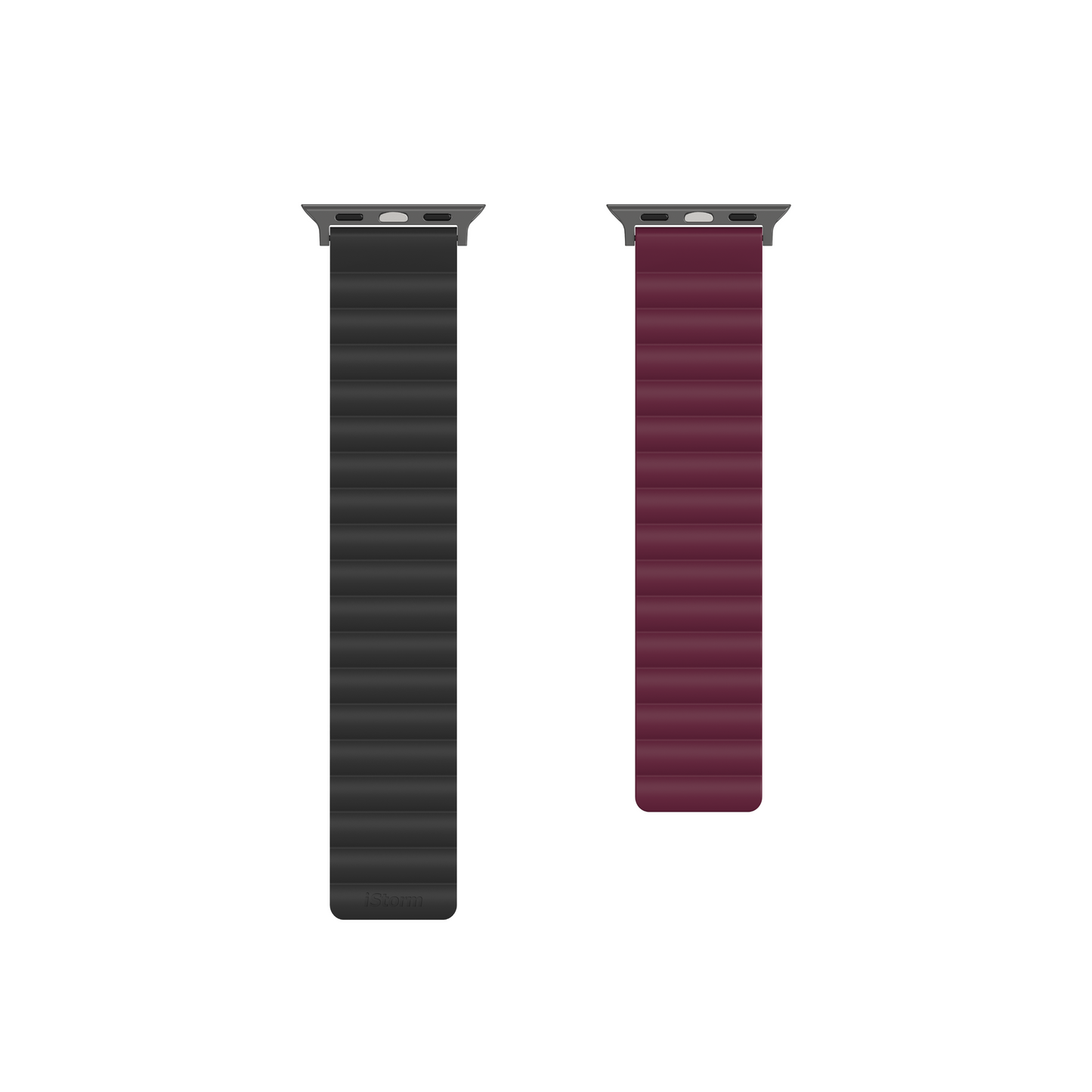 iStorm essentials 41mm Reversible Magnetic Strap Black + Wine Red
