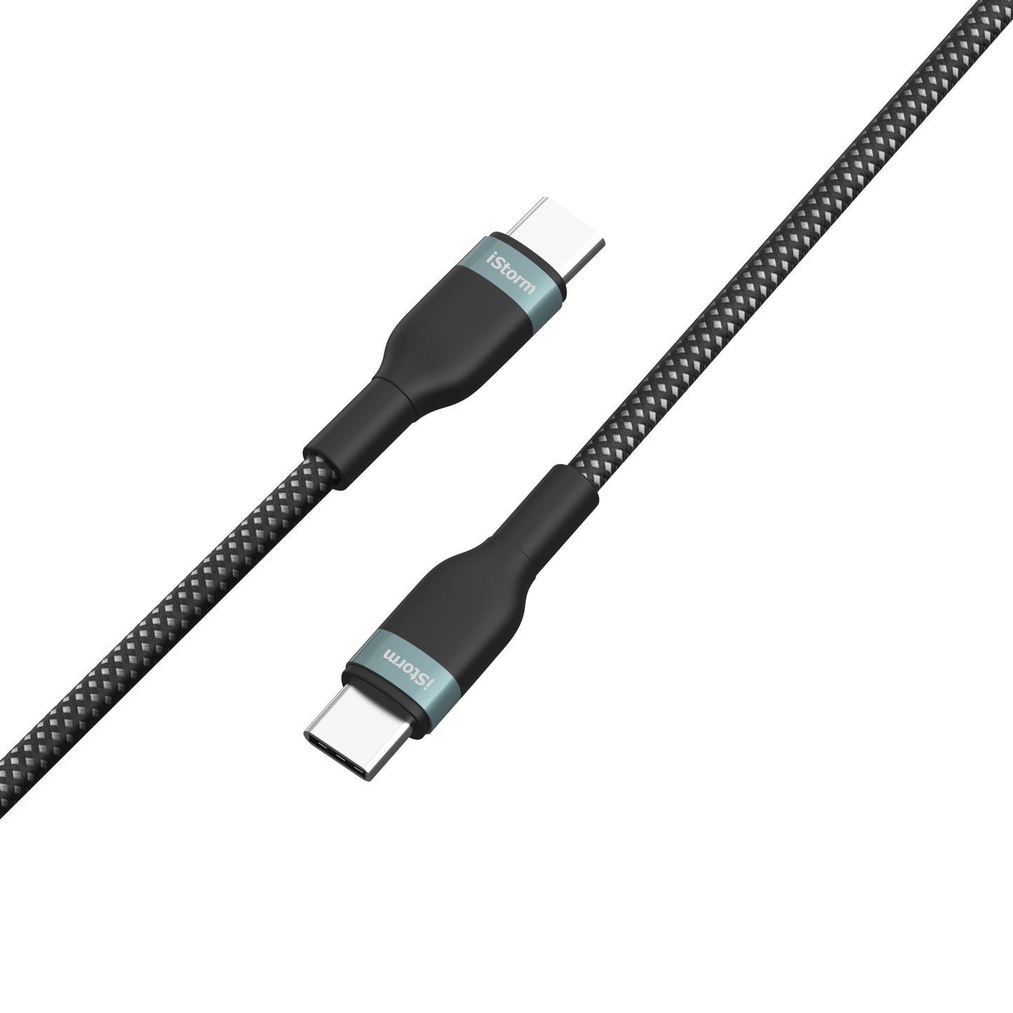 iStorm essentials 100W USB-C to USB-C Braided Cable, 2m