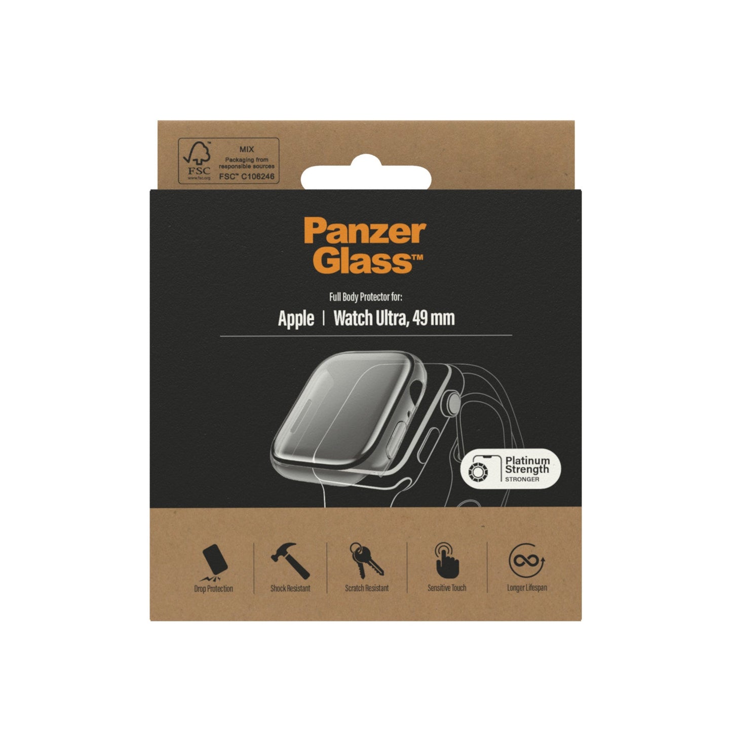 PanzerGlass Full Body Protection for Apple Watch Ultra (49 mm) - Clear