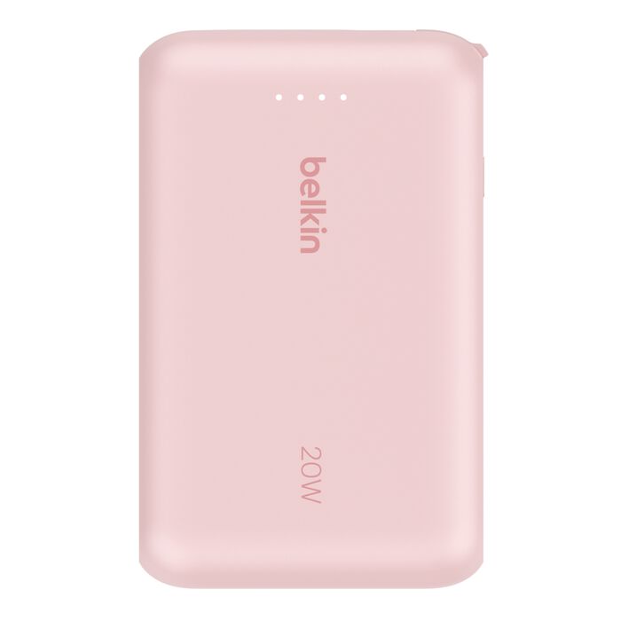 Belkin BoostCharge Power Bank 10K with Integrated Cable Pink
