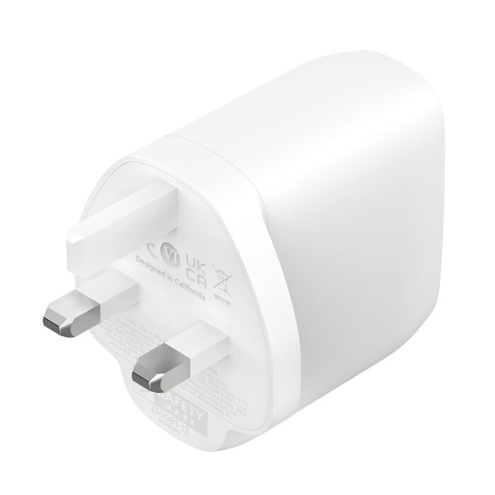 Belkin Dual Wall Charger 30W USB-C PD PPS (60W), White