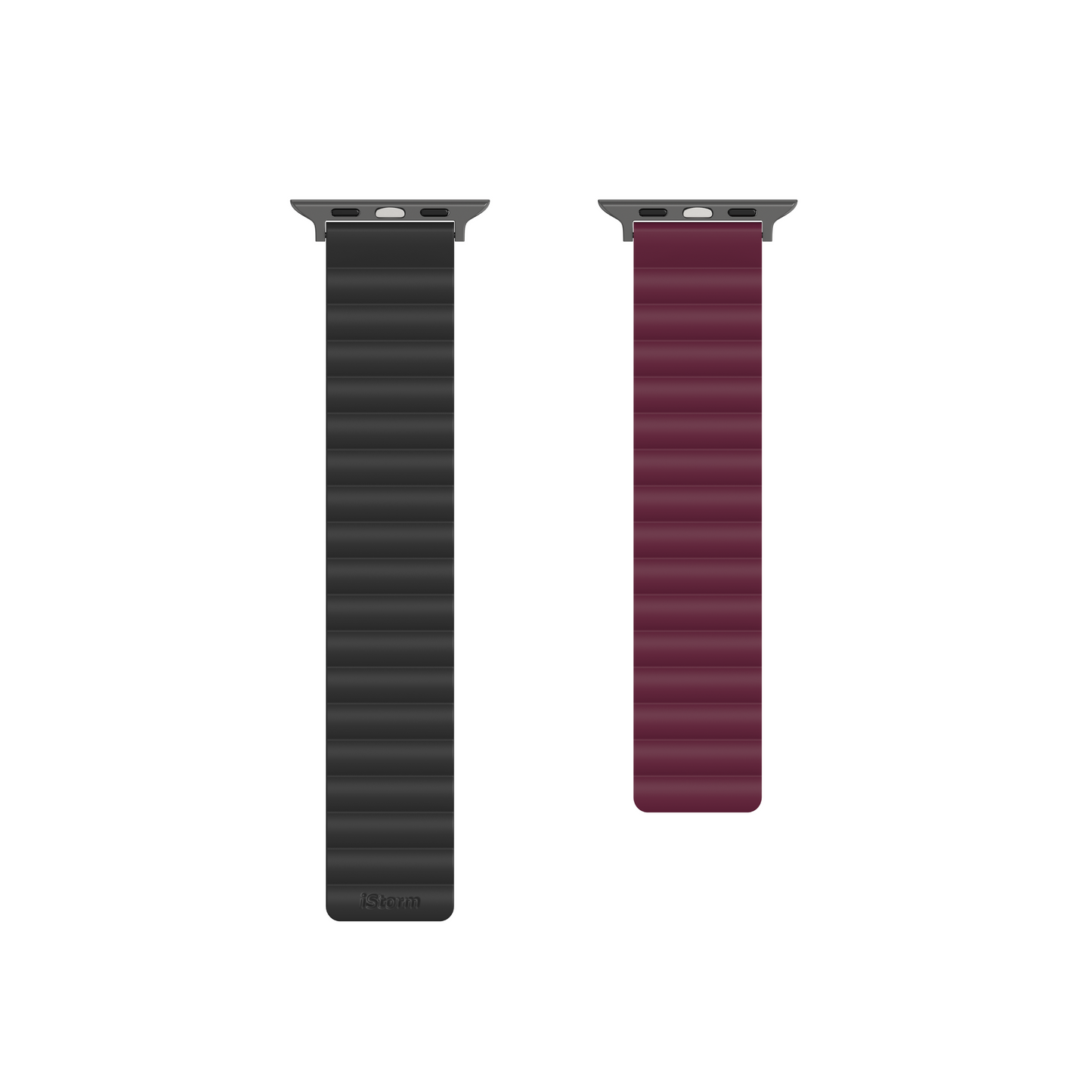 iStorm essentials 45mm Reversible Magnetic Strap Black + Wine Red