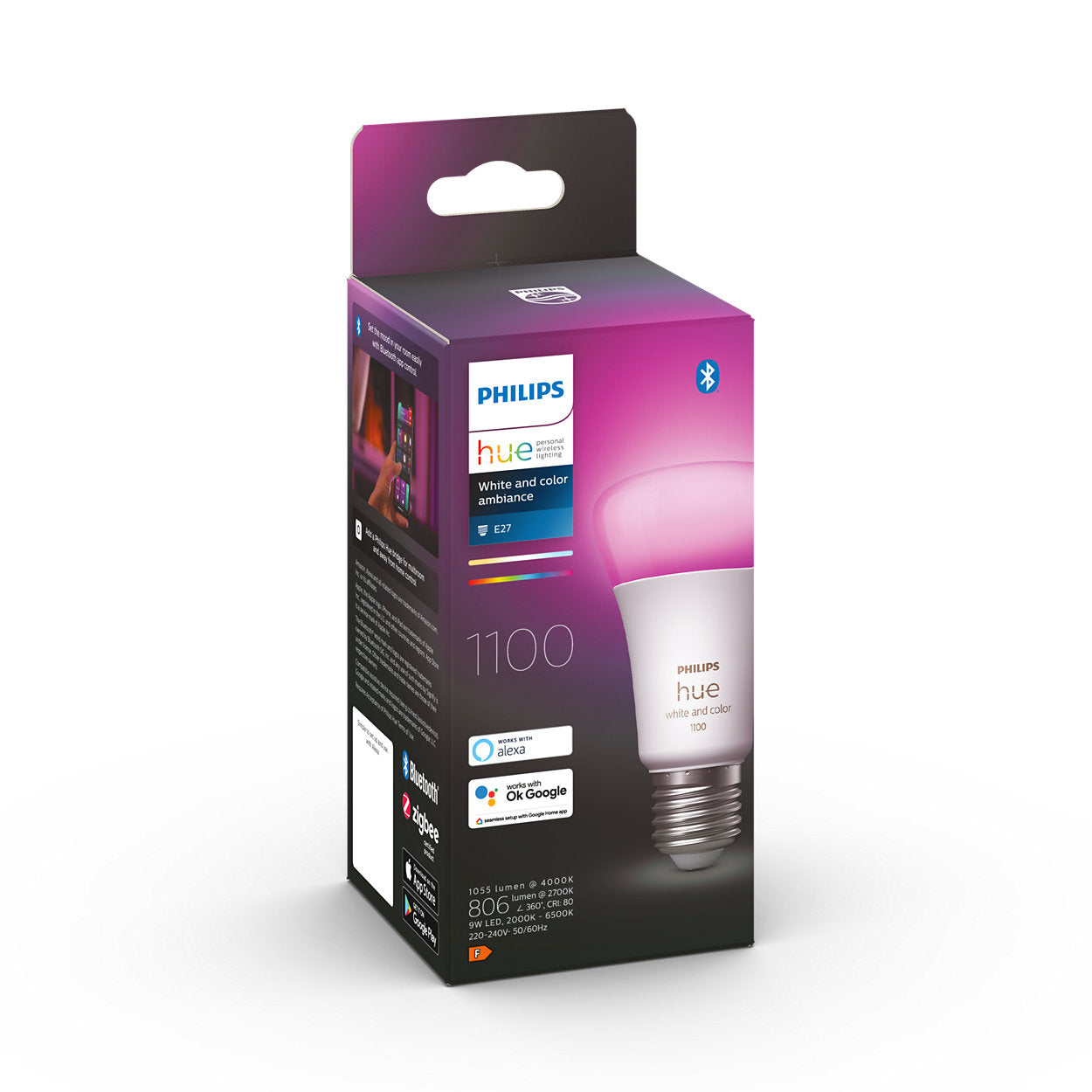 Philips Hue White & Color Ambiance Single Bulb 9W E27 (Bluetooth)