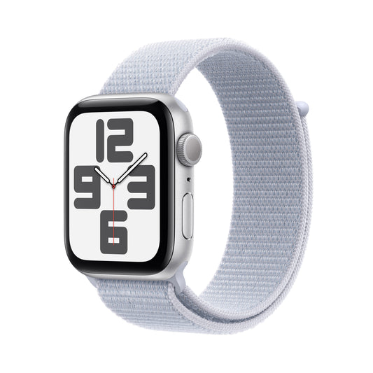 Apple Watch SE GPS 40mm Silver Aluminum Case with Blue Cloud Sport Loop