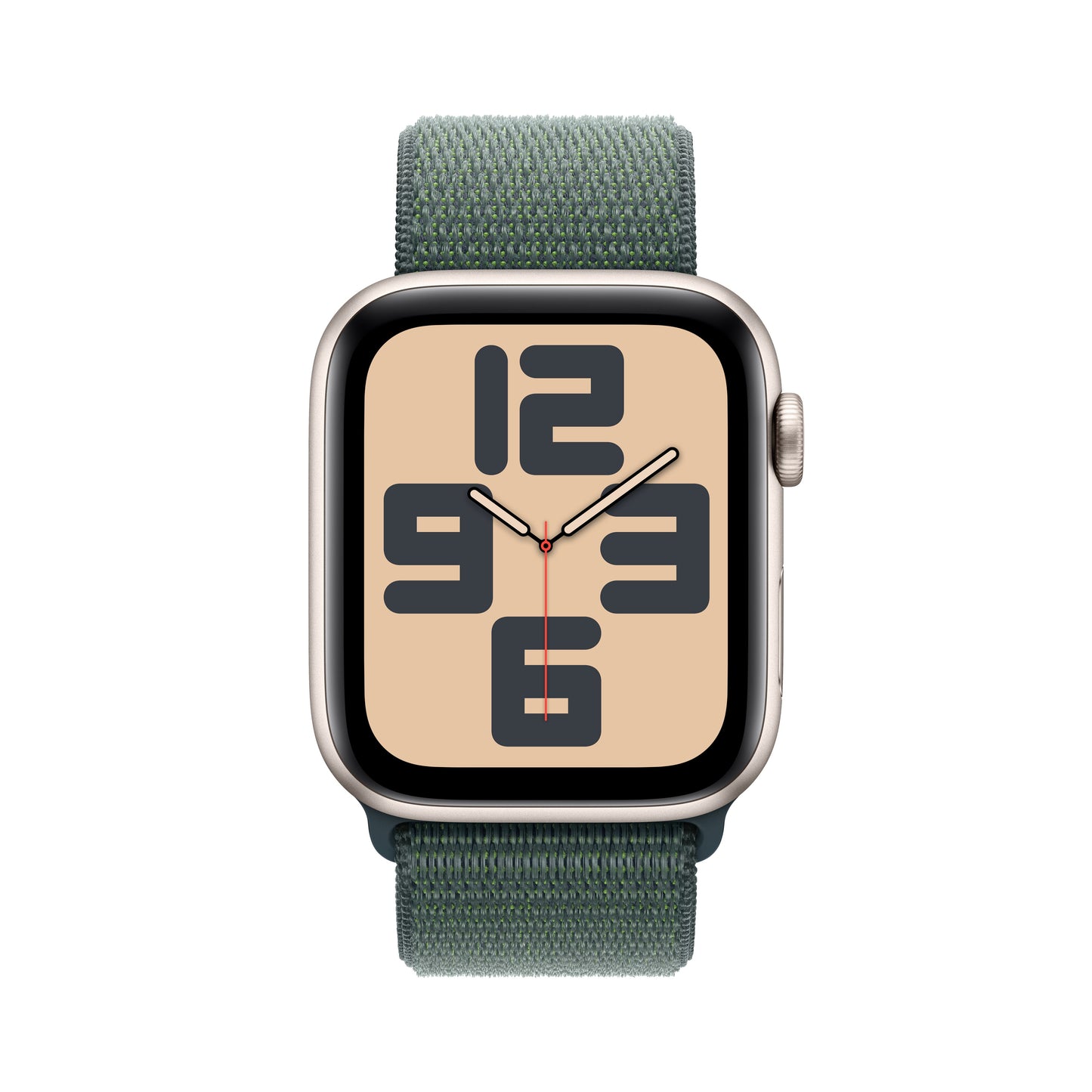Apple Watch SE GPS 40mm Starlight Aluminum Case with Lake Green Sport Loop