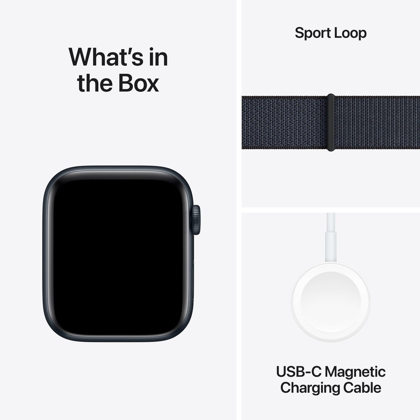 Apple Watch SE GPS 44mm Midnight Aluminum Case with Ink Sport Loop