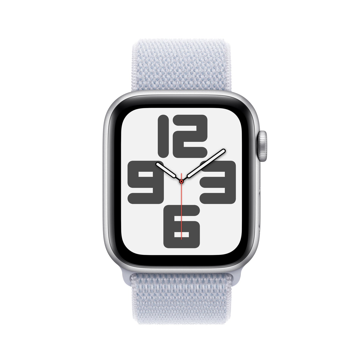 Apple Watch SE GPS 44mm Silver Aluminum Case with Blue Cloud Sport Loop