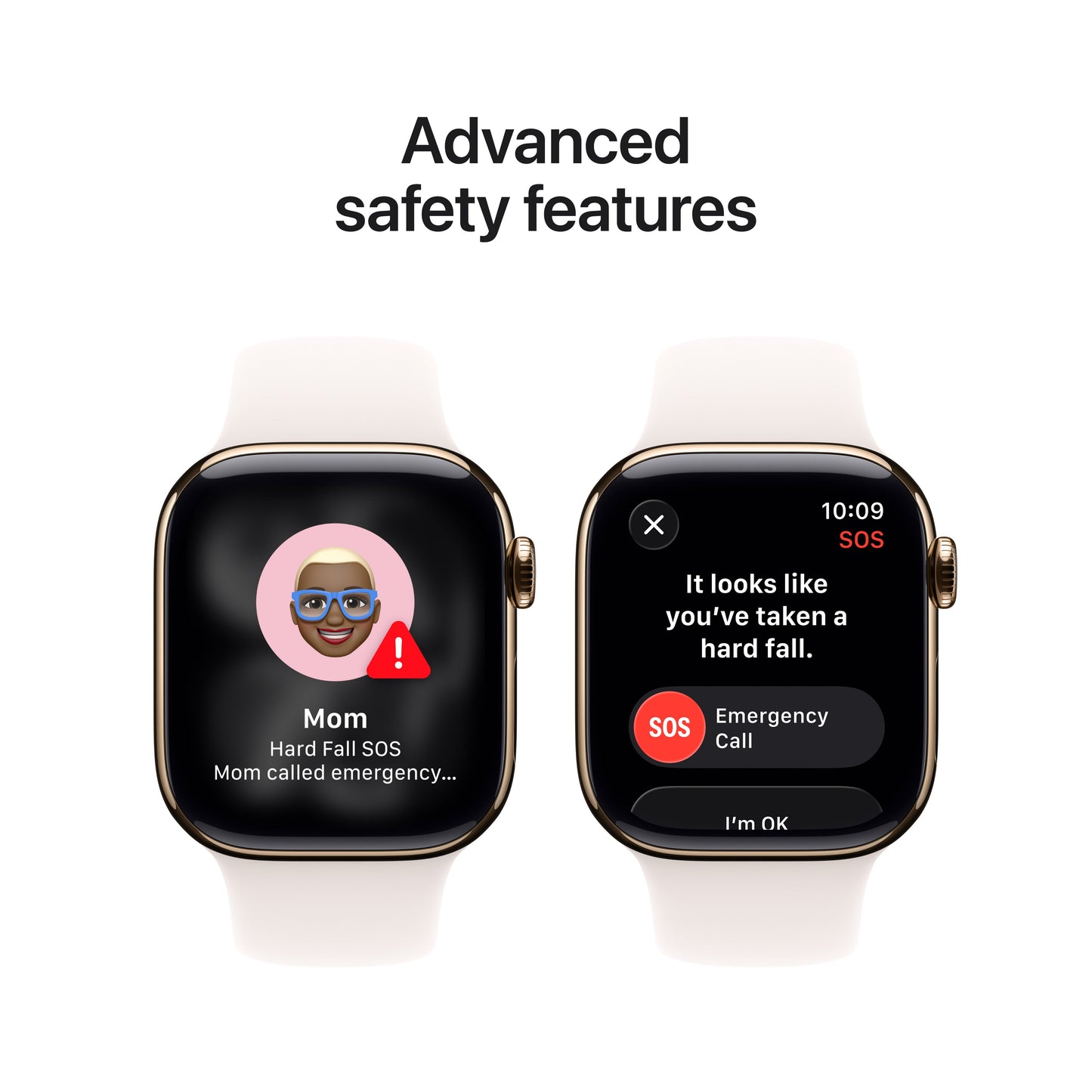 Apple Watch Series 11 GPS + Cellular 46mm Gold Titanium Case with Light Blush Sport Band - S/M