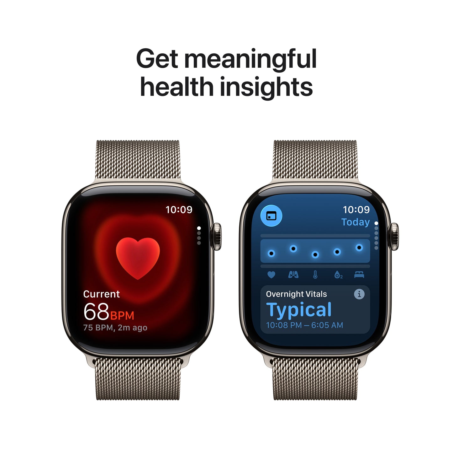 Apple Watch Series 11 GPS + Cellular 42mm Natural Titanium Case with Natural Milanese Loop