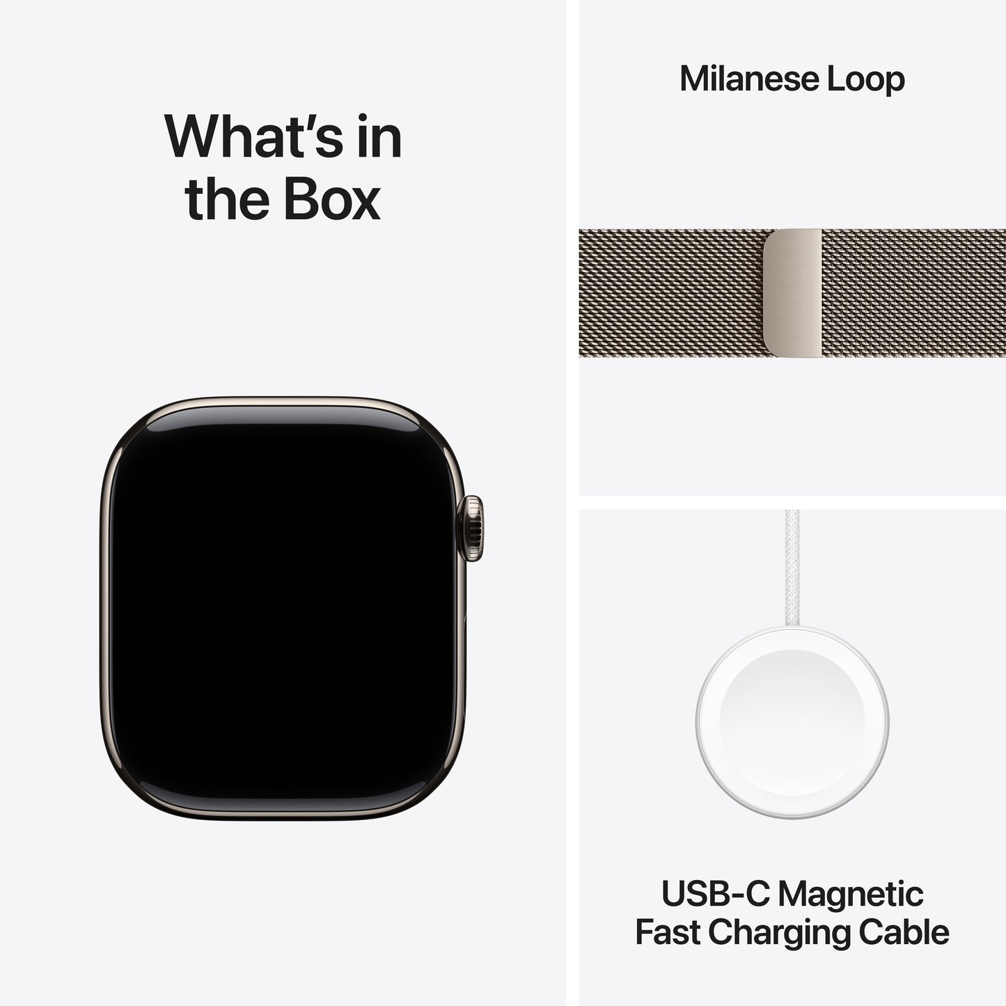Apple Watch Series 11 GPS + Cellular 42mm Natural Titanium Case with Natural Milanese Loop