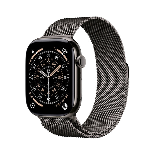 Apple Watch Series 11 GPS + Cellular 42mm Slate Titanium Case with Slate Milanese Loop