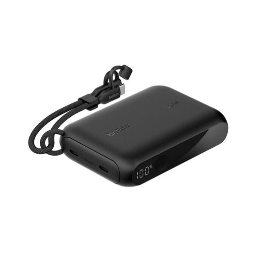 Belkin BoostCharge Power Bank with Detachable Cable 10K - Black