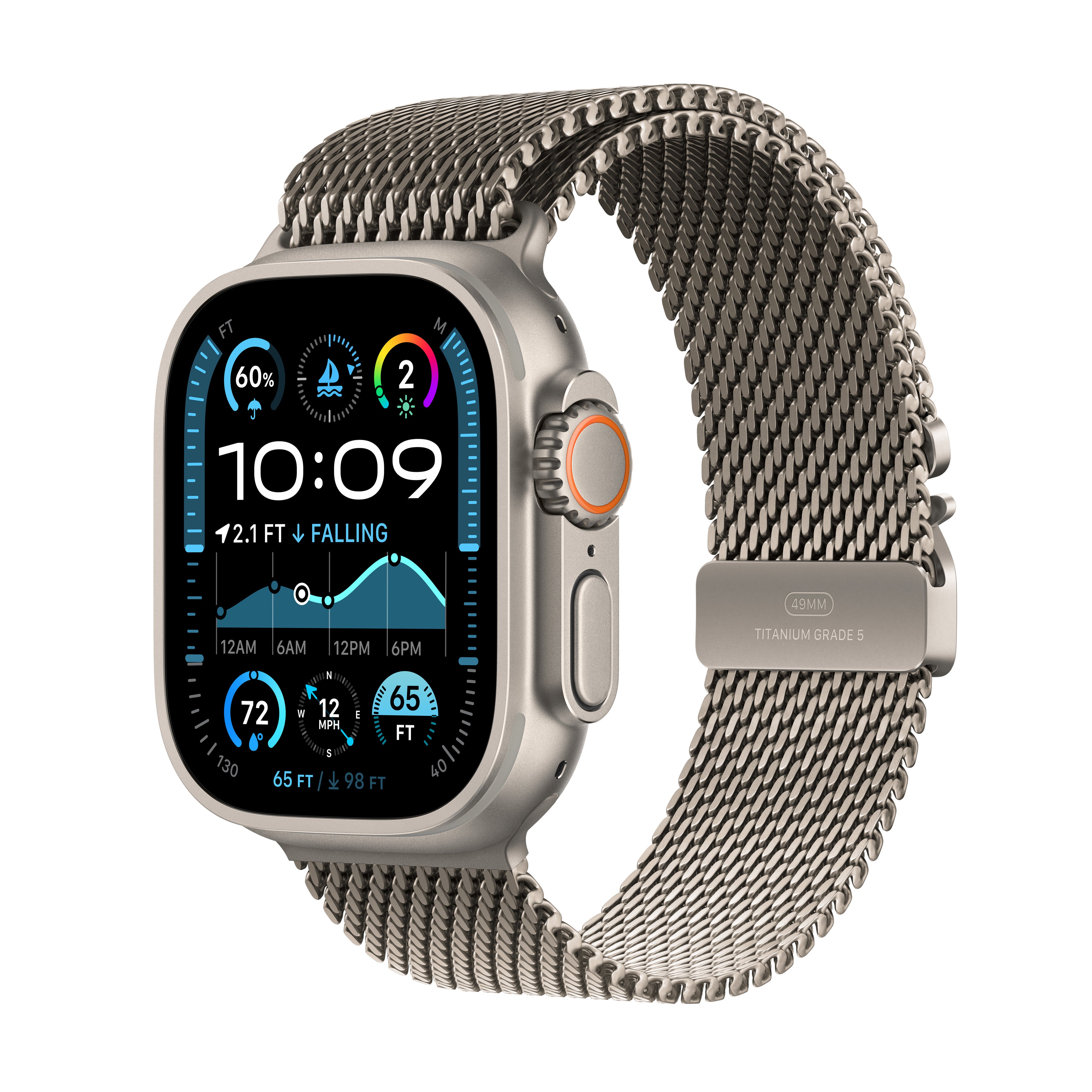 Apple Watch Ultra GPS Cellular 49mm Natural Titanium Case with Nat