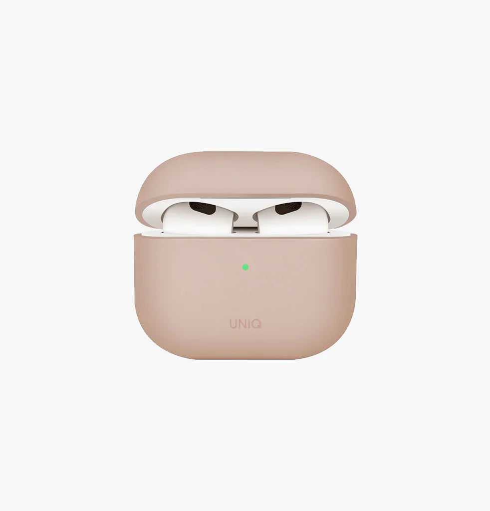 Uniq Lino Hybrid Liquid Silicone AirPods 4th Case - Blush Pink