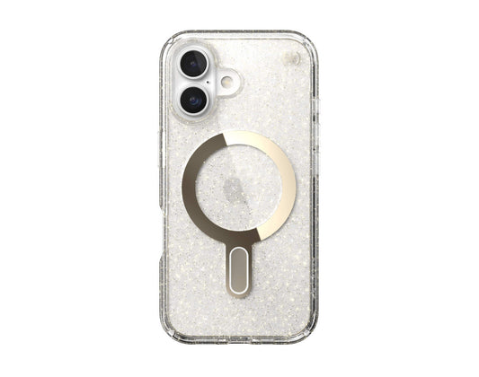 Speck Presidio Lux Glitter MagSafe iPhone 16 - Clear