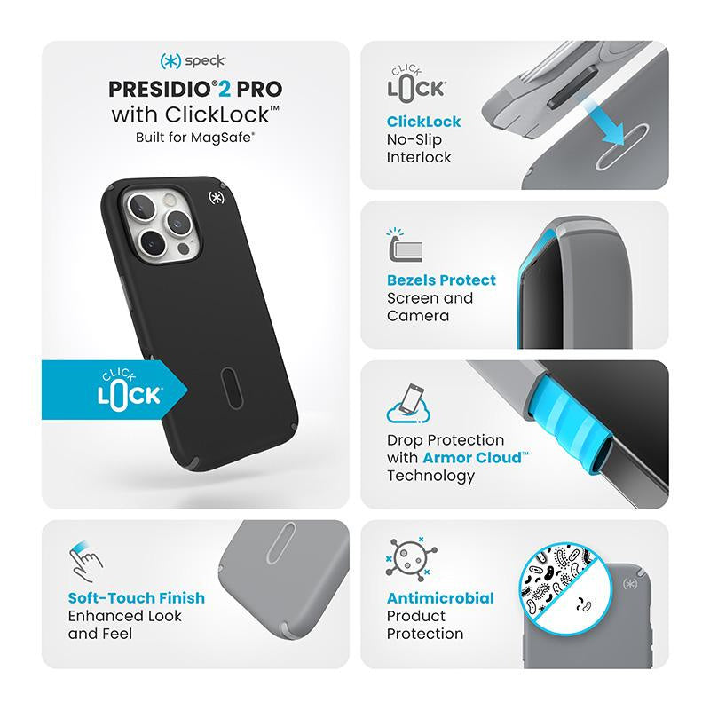 Speck Presidio2 Pro for iPhone 16 Pro - Black