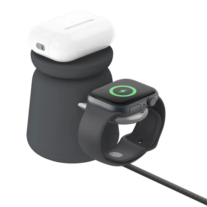 Belkin BoostCharge Pro 2-in-1 Wireless Charging Dock with MagSafe 15W - Charcoal