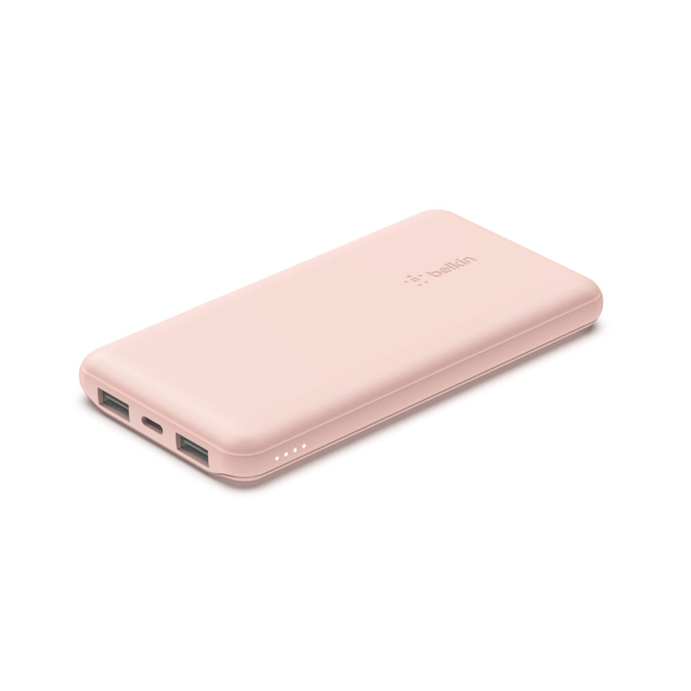 Belkin BOOST↑CHARGE™ 3-Port Power Bank 10K - Rose Gold