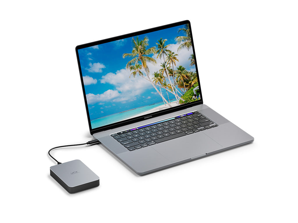 LaCie Mobile Drive USB-C, 5TB - Moon Silver