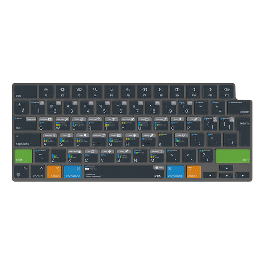 JCPal Verskin Photoshop Shortcuts Keyboard Cover (Transparent Black)