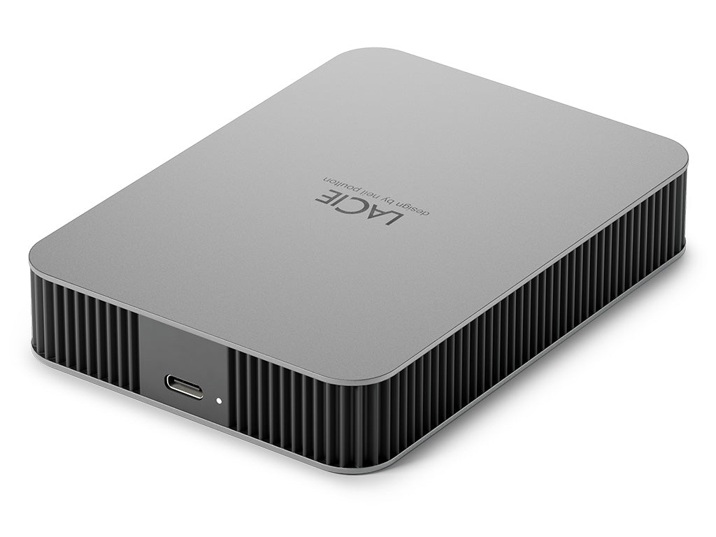 LaCie Mobile Drive USB-C, 5TB - Moon Silver