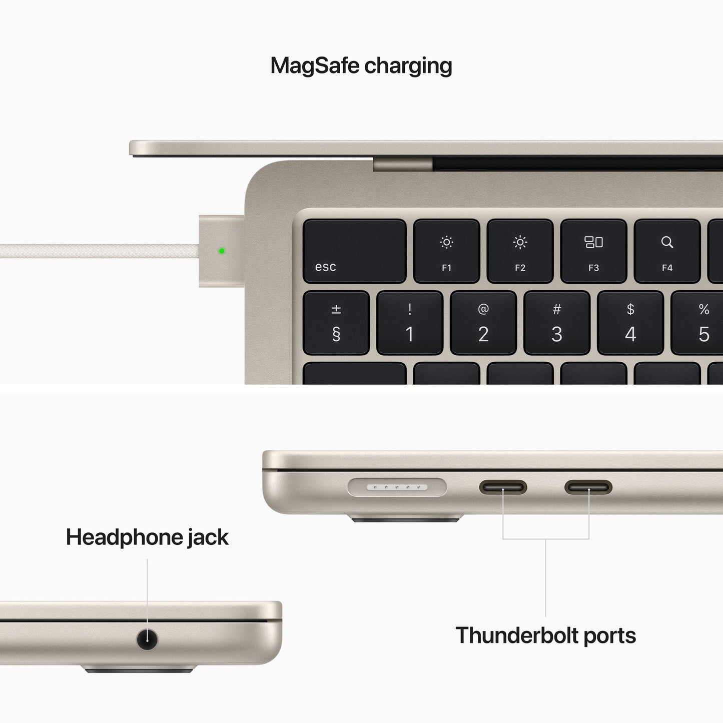 MacBook Air Apple M2, 256GB - Starlight (35W Dual Plug)