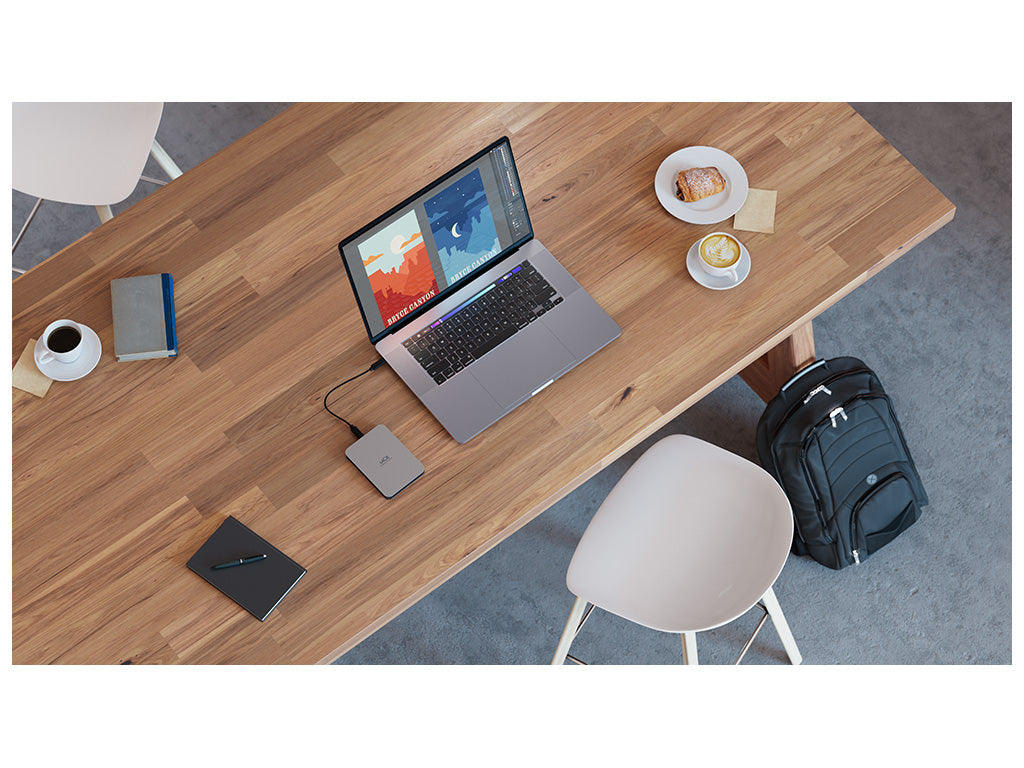 LaCie Mobile Drive USB-C, 2TB - Moon Silver