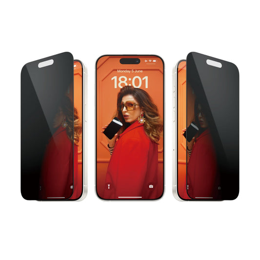 PanzerGlass Privacy Screen Protector iPhone 15 Pro | Ultra-Wide Fit w. EasyAligner