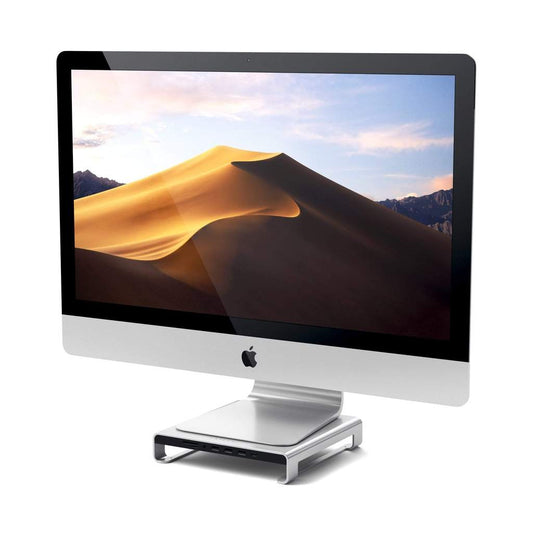 Satechi USB-C Aluminum Monitor Stand & Hub for iMac - Silver