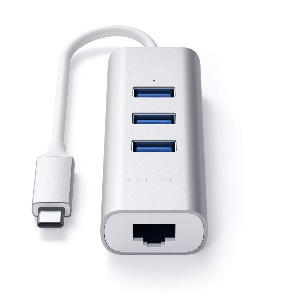 Satechi Type-C 2-In-1 USB Hub with Ethernet - Silver