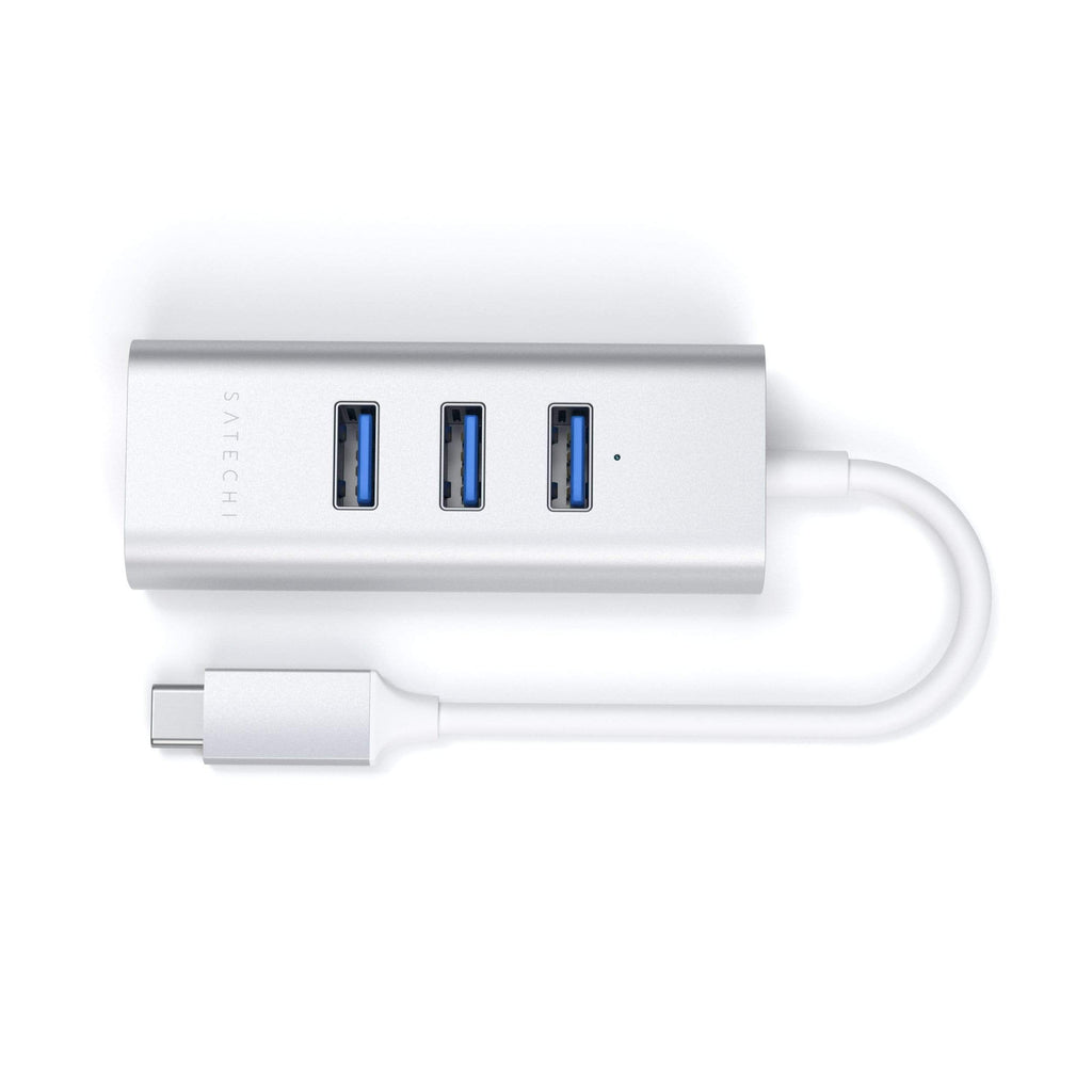 Satechi Type-C 2-In-1 USB Hub with Ethernet - Silver