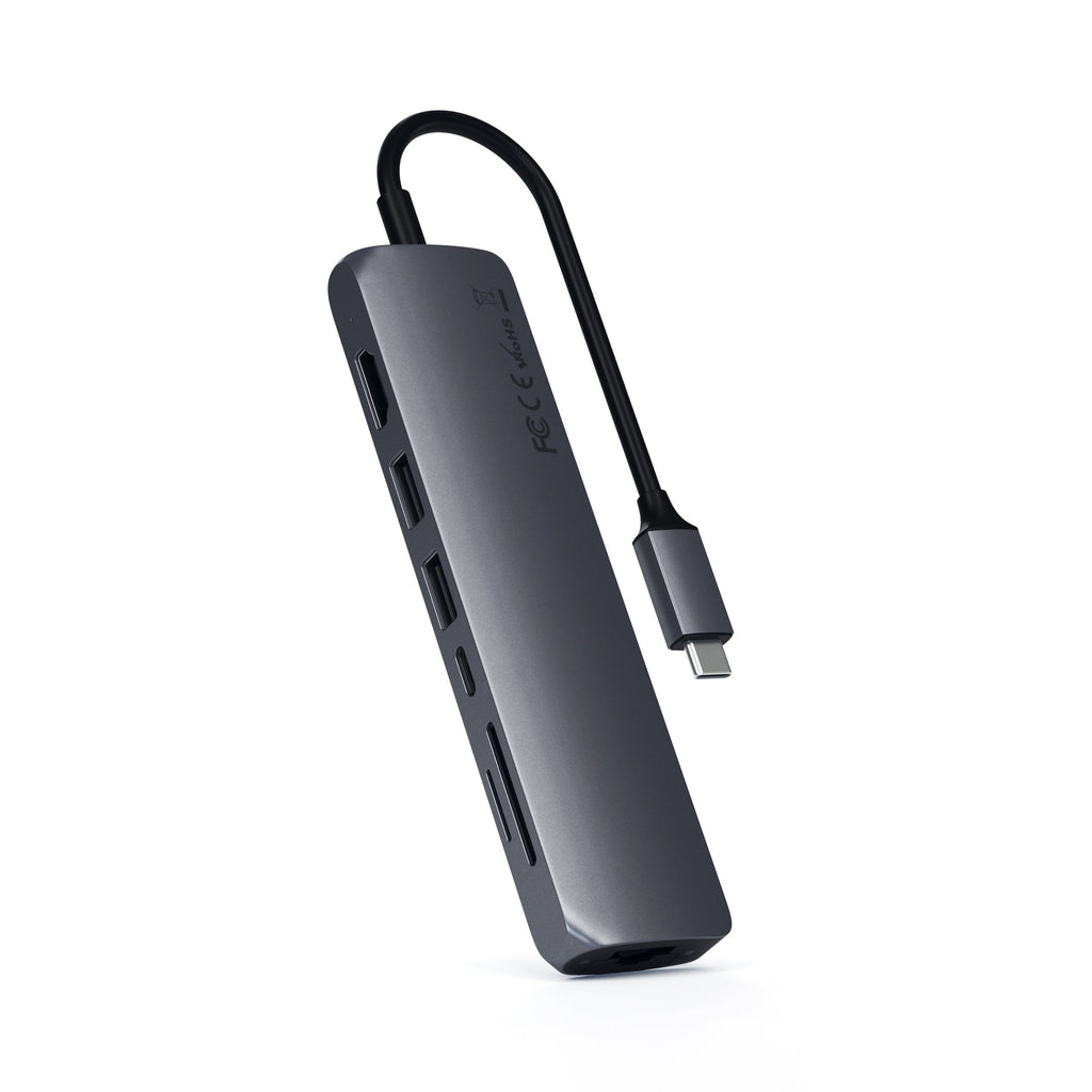 Satechi USB-C Slim Multi-Port Adapter with Ethernet - Space Gray