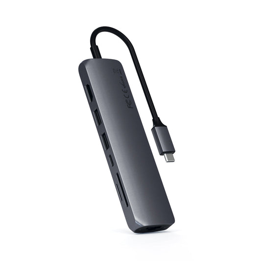 Satechi USB-C Slim Multi-Port Adapter with Ethernet - Space Gray