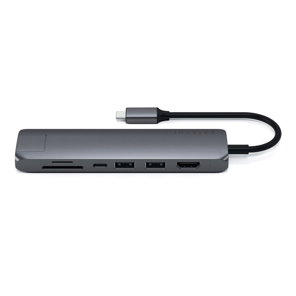 Satechi USB-C Slim Multi-Port Adapter with Ethernet - Space Gray