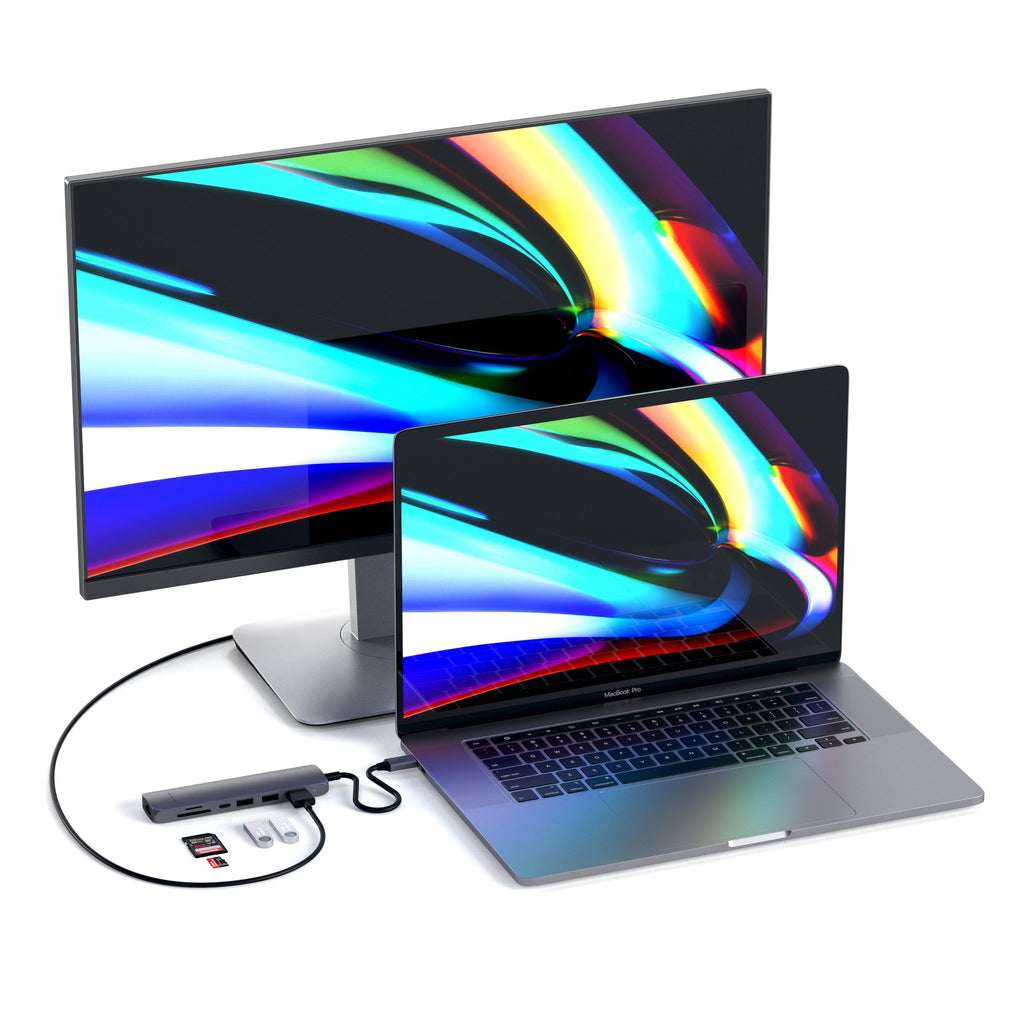 Satechi USB-C Slim Multi-Port Adapter with Ethernet - Space Gray
