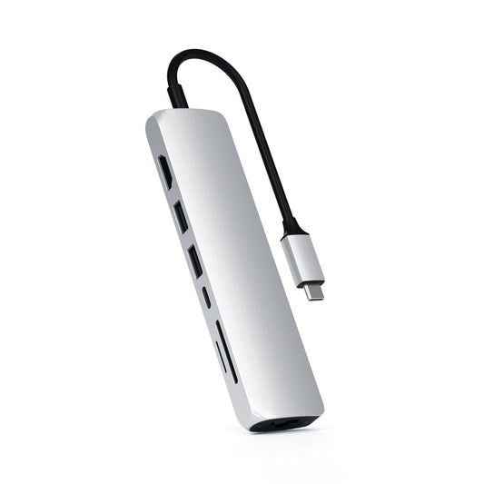 Satechi USB-C Slim Multi-Port Adapter with Ethernet - Silver