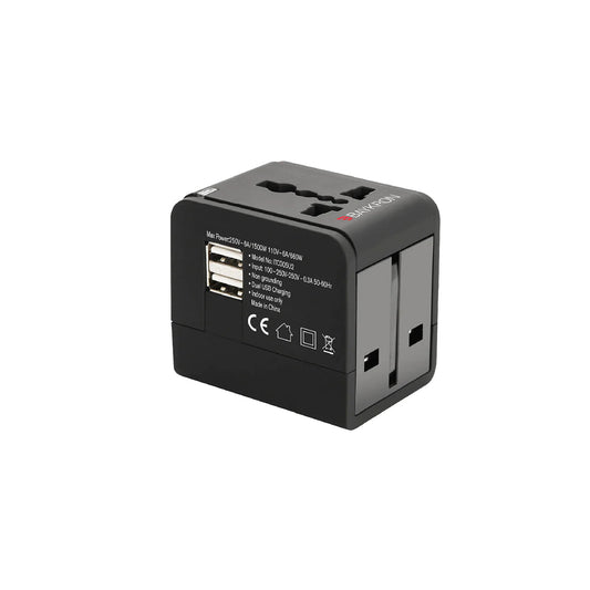 Baykron Universal Travel Adapter with dual USB