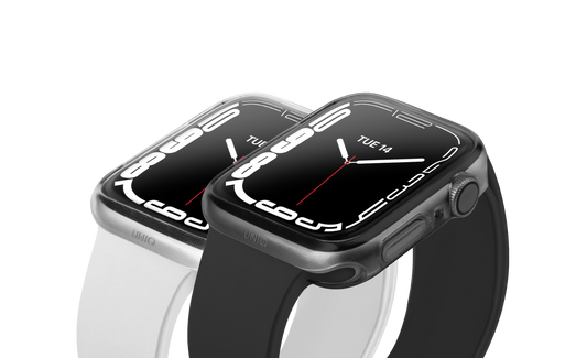 Uniq Glass Case Dual Pack for Apple Watch 41mm - Clear & Smoke