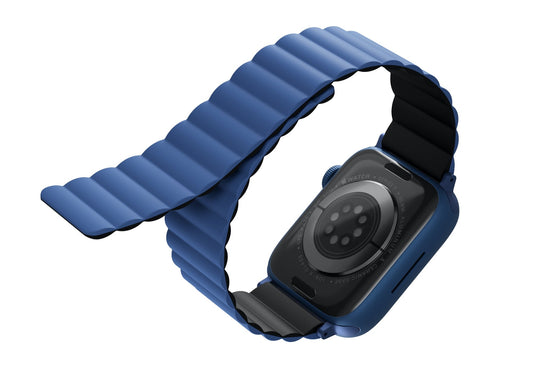 Uniq Revix Magnetic Silicone Band for Apple Watch 41/40/38mm - Blue/Black