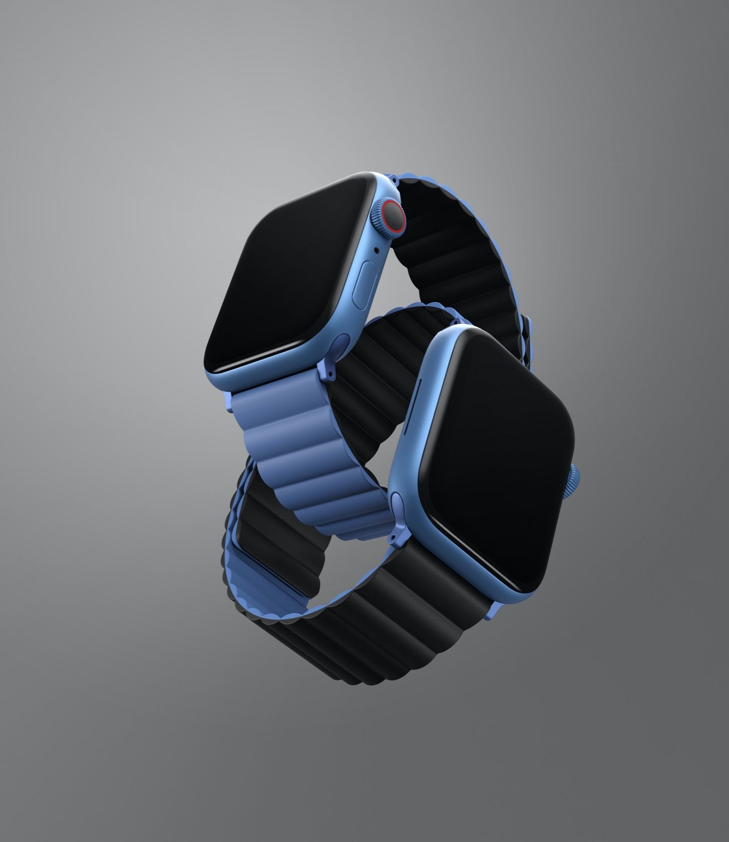 Uniq Revix Magnetic Silicone Band for Apple Watch 41/40/38mm - Blue/Black