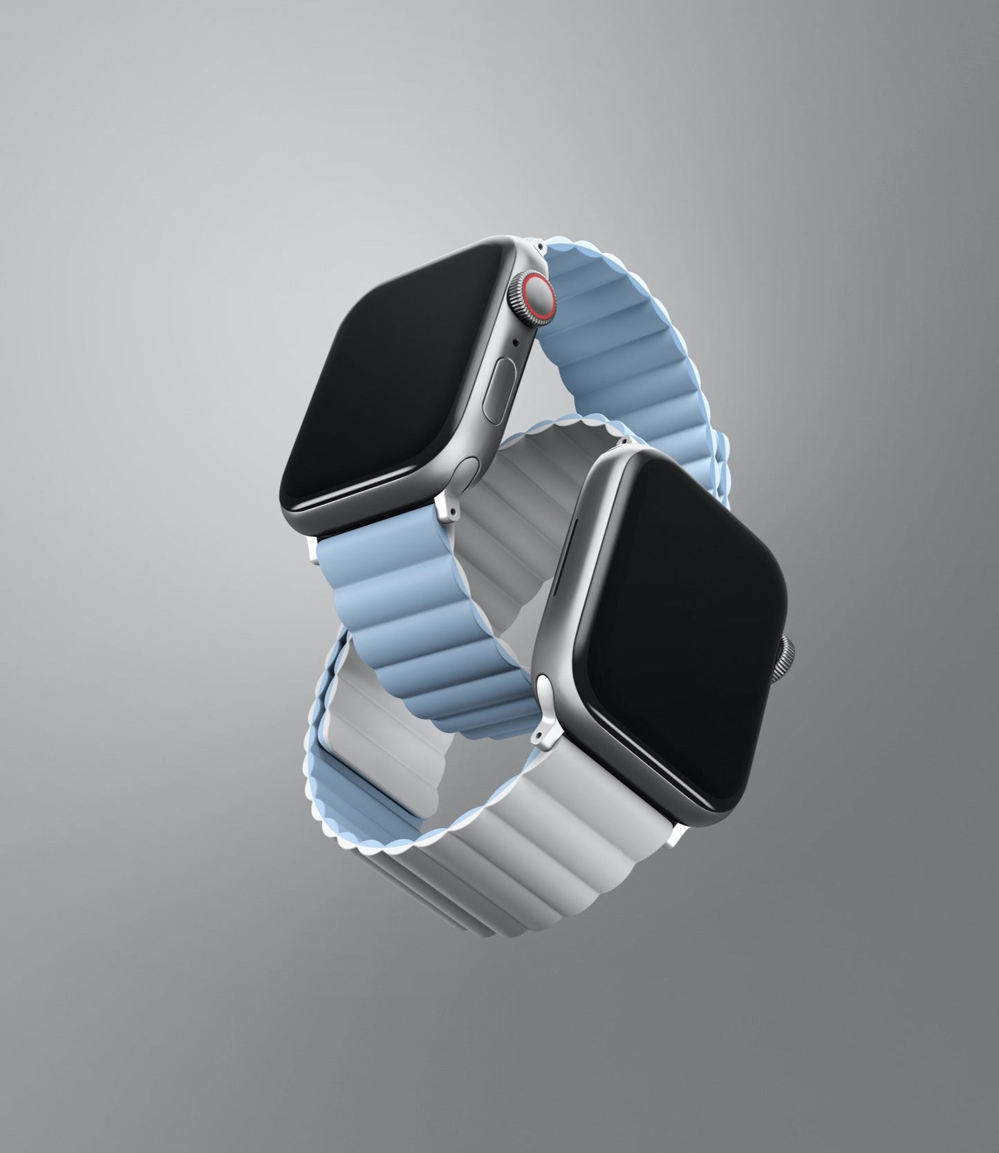 Uniq Revix Magnetic Silicone Band for Apple Watch 41/40/38mm - White/Blue