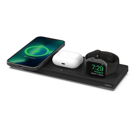 Belkin BOOST↑CHARGE PRO 3-in-1 Wireless Charging Pad with MagSafe - Black