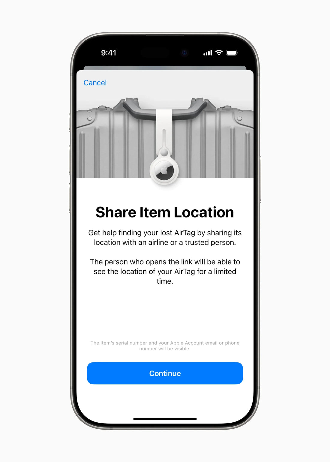 Η εφαρμογή "Find My" της Apple επιτρέπει την κοινοποίηση της τοποθεσίας χαμένων αντικειμένων σε τρίτους